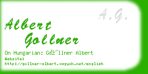 albert gollner business card